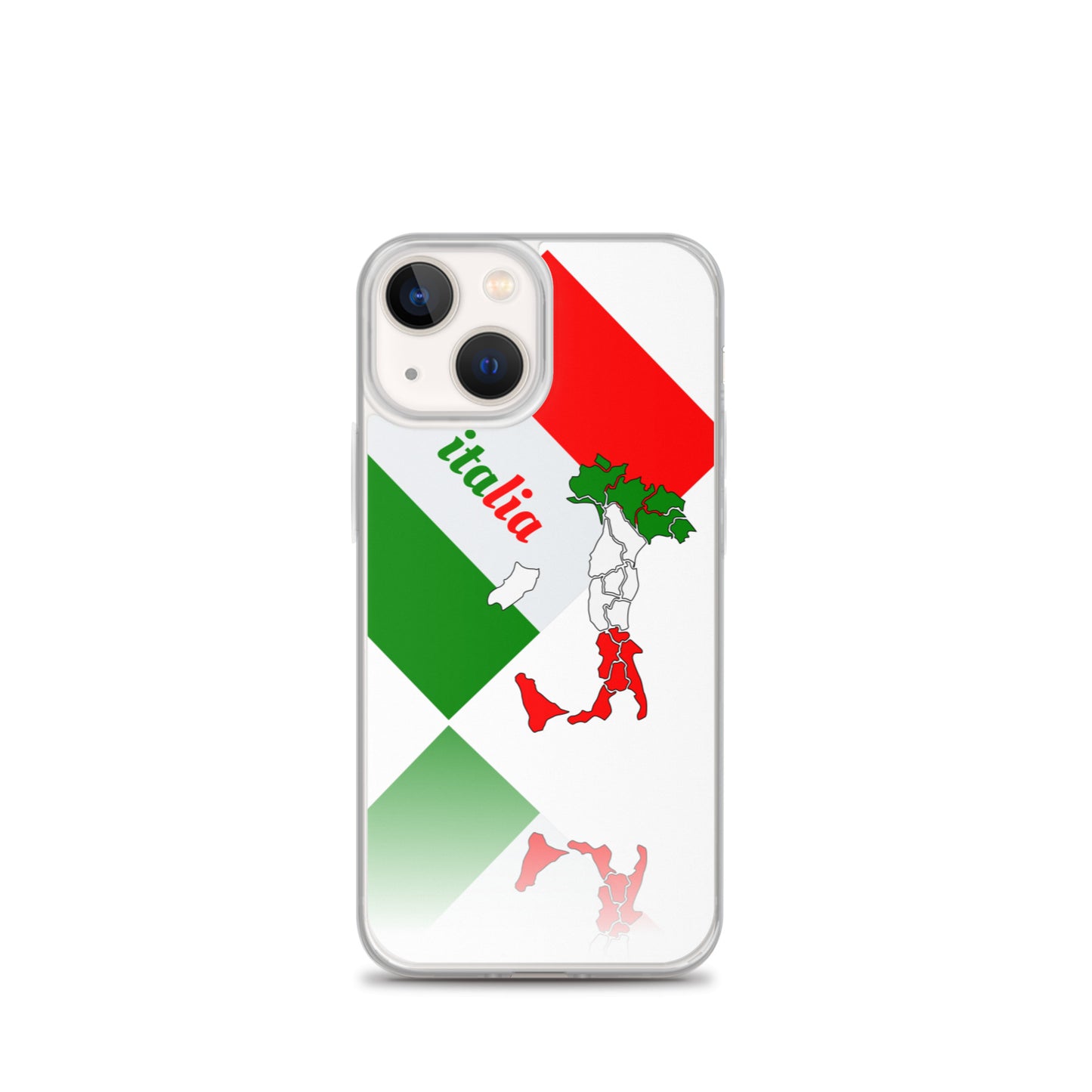 Elegant Italia - Italy Flag And Map iPhone White Case TeeSpect