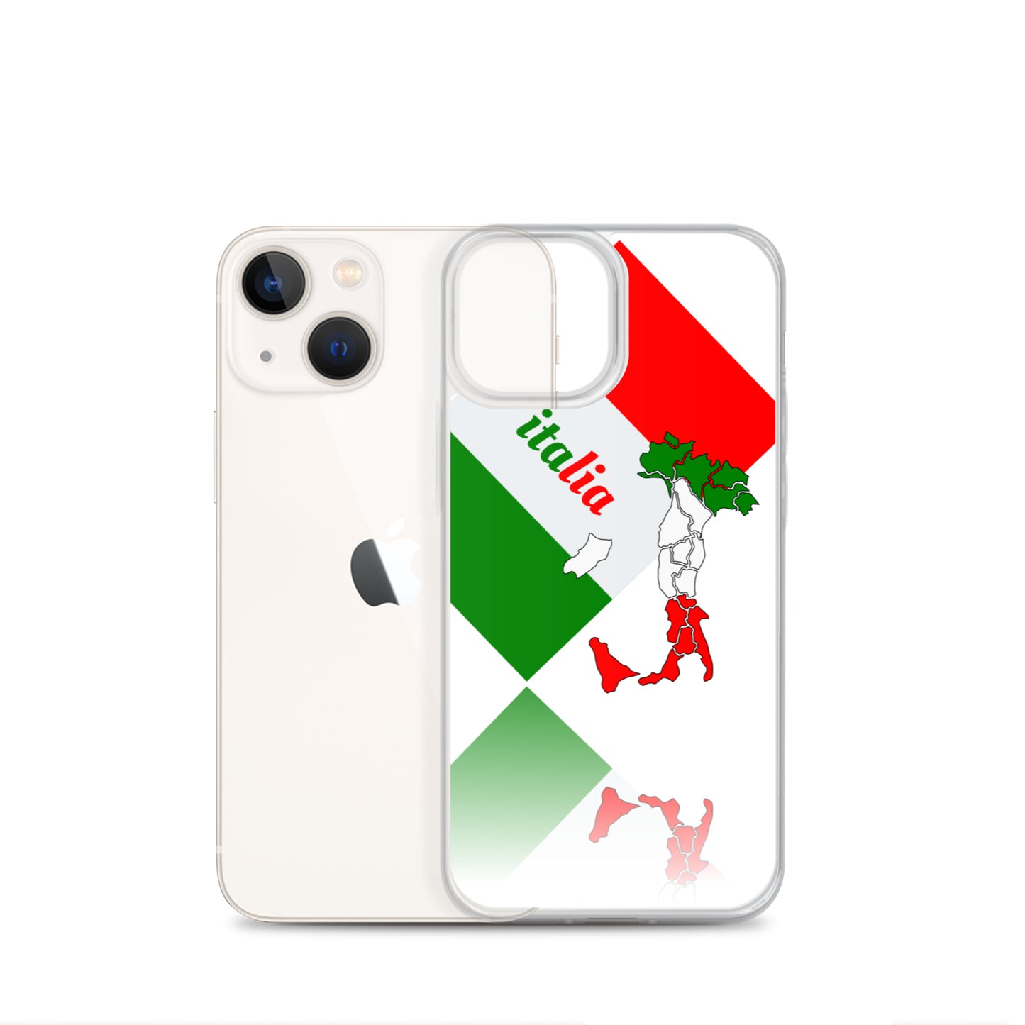 Elegant Italia - Italy Flag And Map iPhone White Case TeeSpect