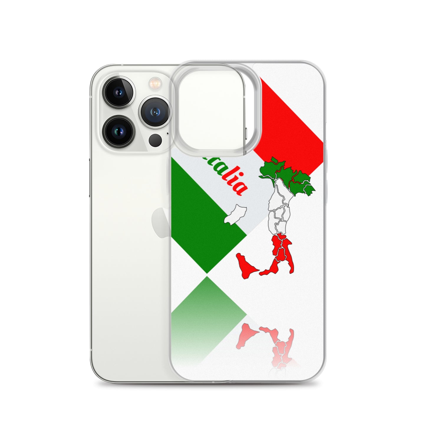 Elegant Italia - Italy Flag And Map iPhone White Case TeeSpect