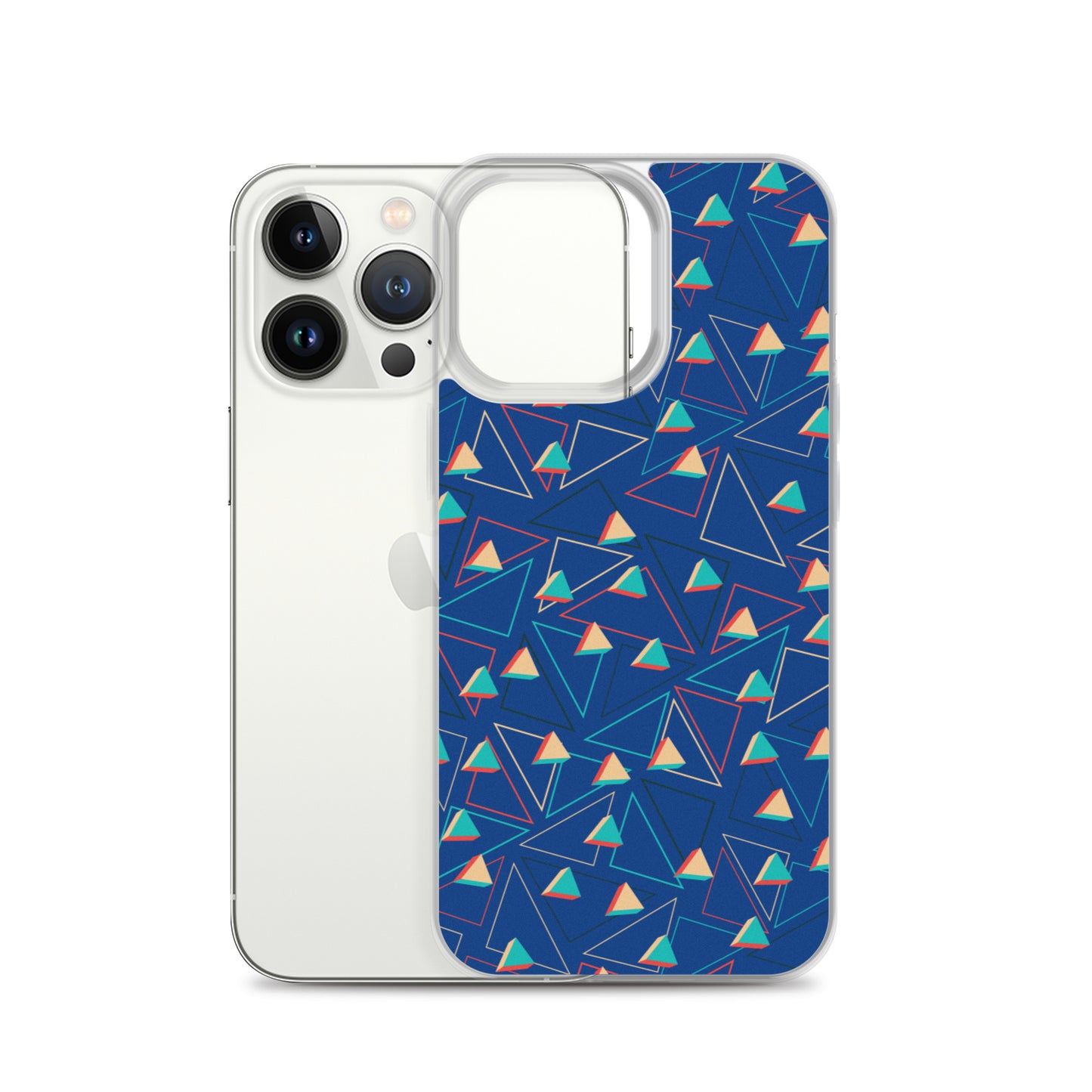 Triangular Candied Blue iPhone Case TeeSpect