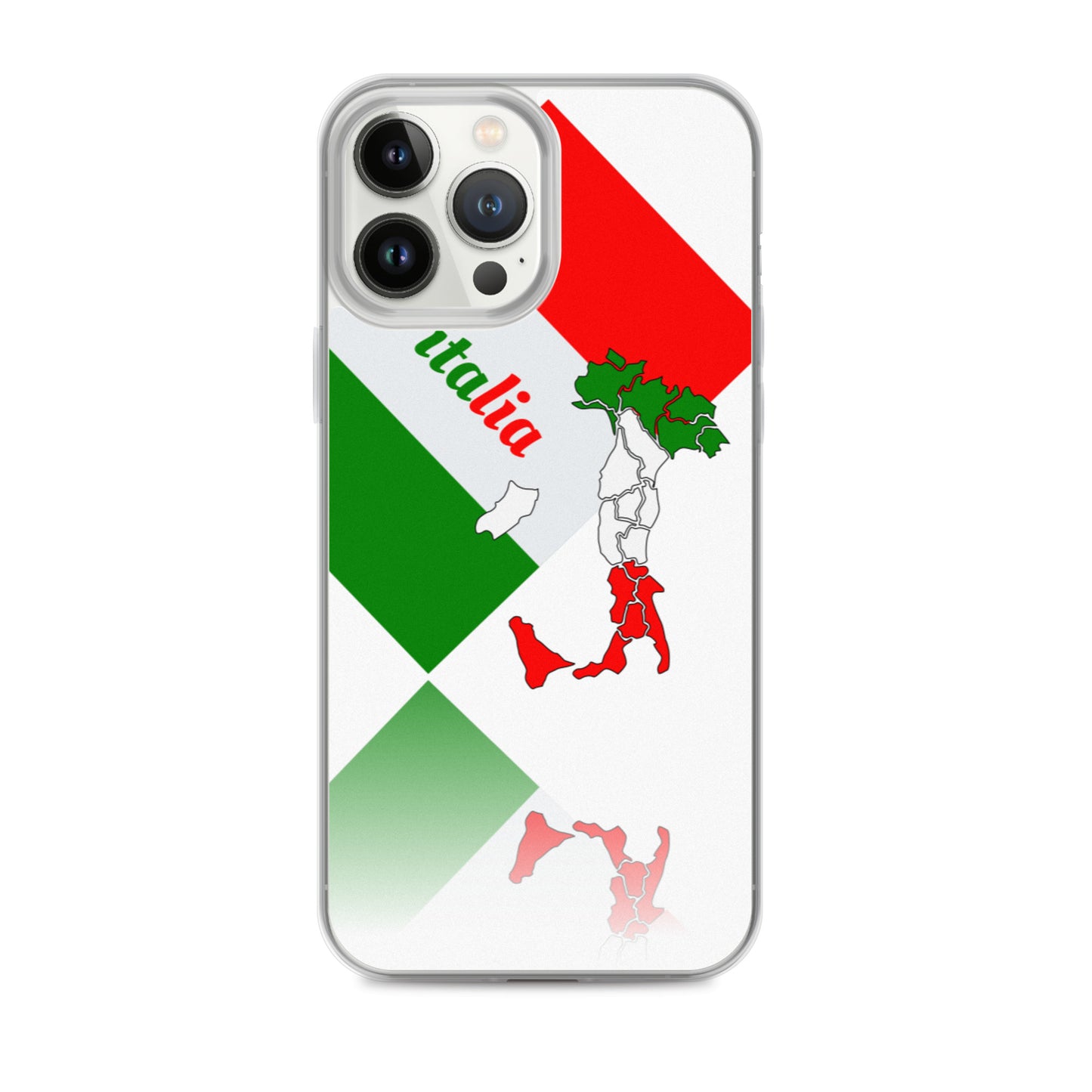Elegant Italia - Italy Flag And Map iPhone White Case TeeSpect