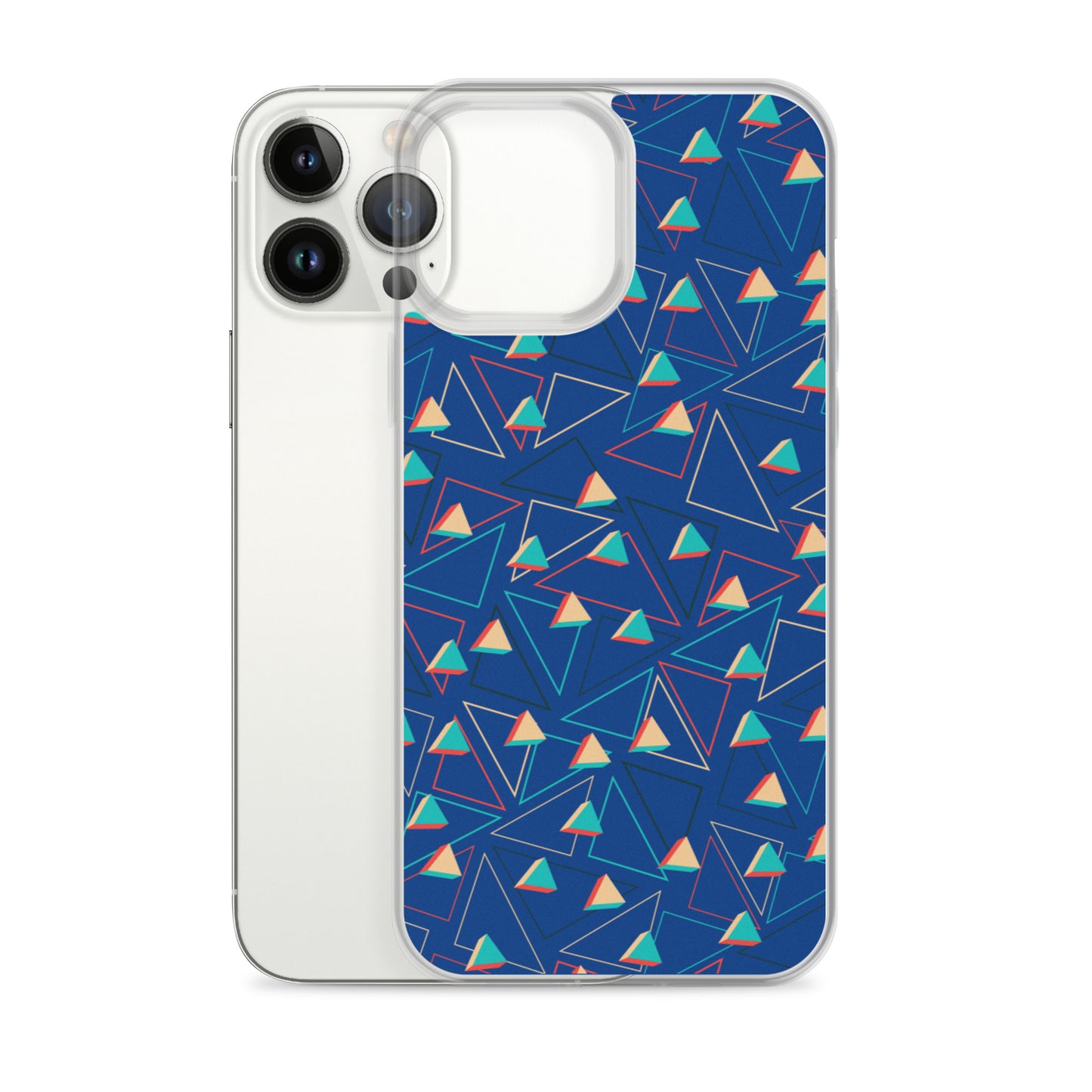 Triangular Candied Blue iPhone Case TeeSpect