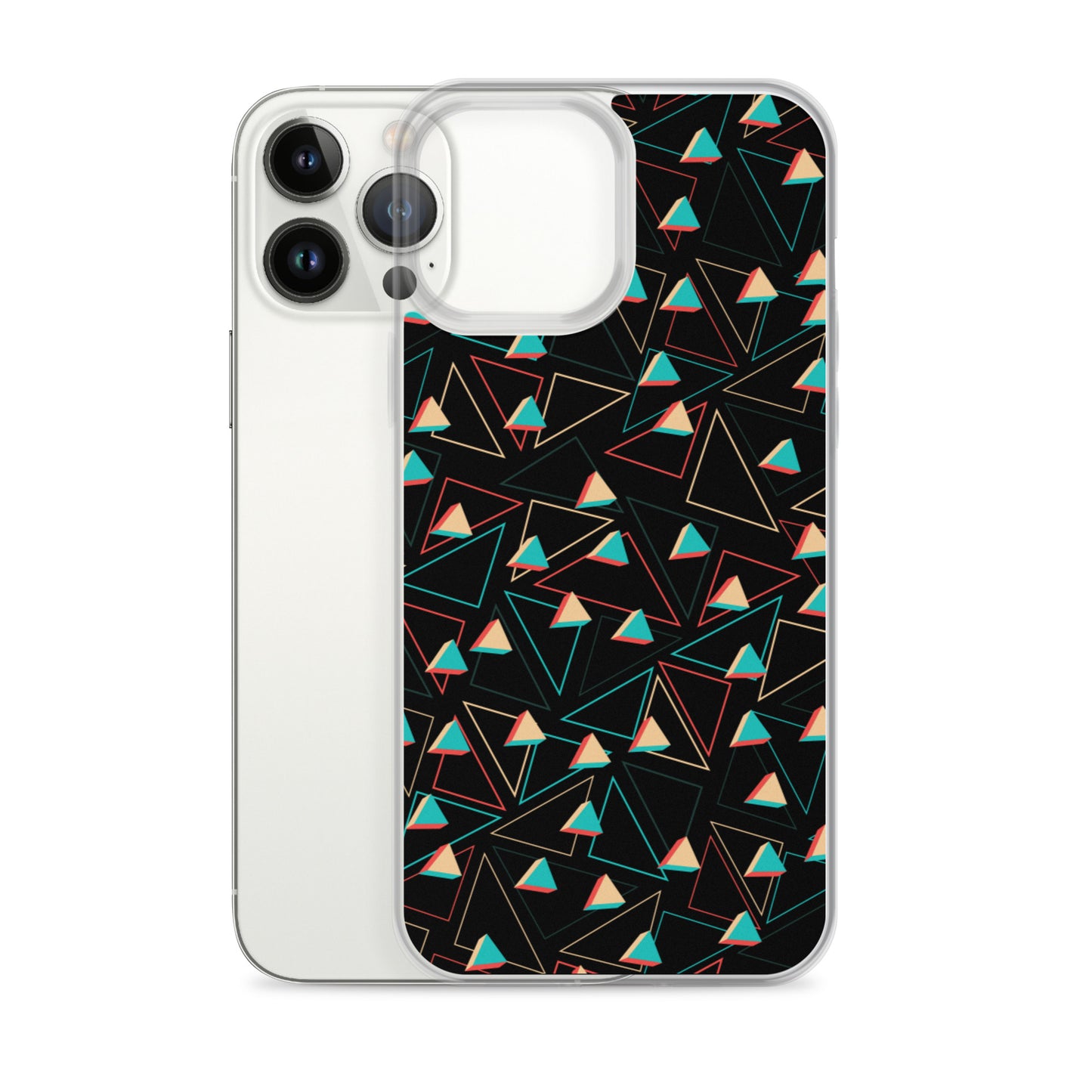 Triangular Candied Black iPhone Case TeeSpect