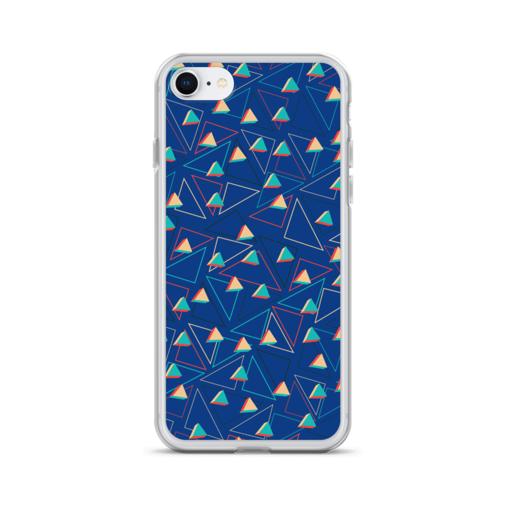 Triangular Candied Blue iPhone Case TeeSpect