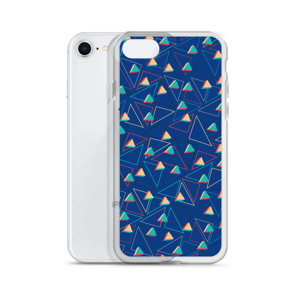 Triangular Candied Blue iPhone Case TeeSpect