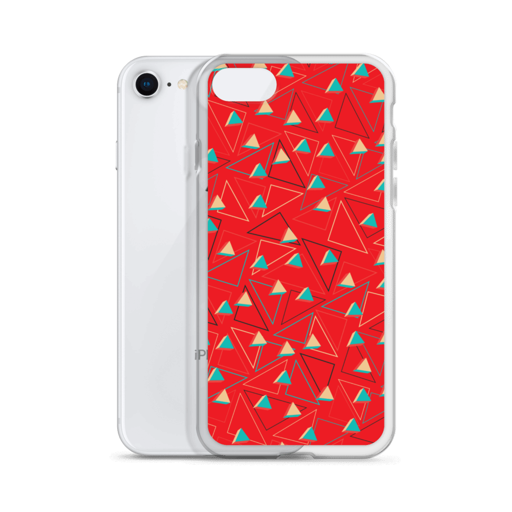 Triangular Candied Red iPhone Case TeeSpect