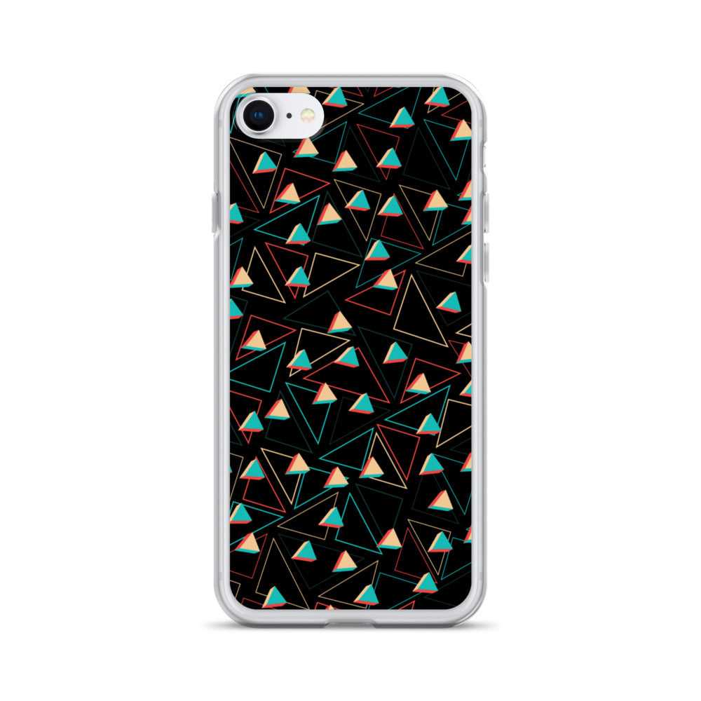 Triangular Candied Black iPhone Case TeeSpect
