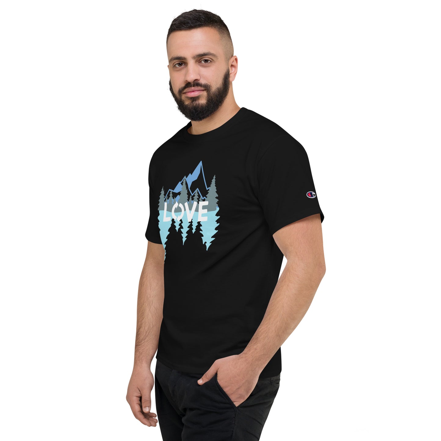 LOVE Nature Mountains Men's Champion T-Shirt TeeSpect