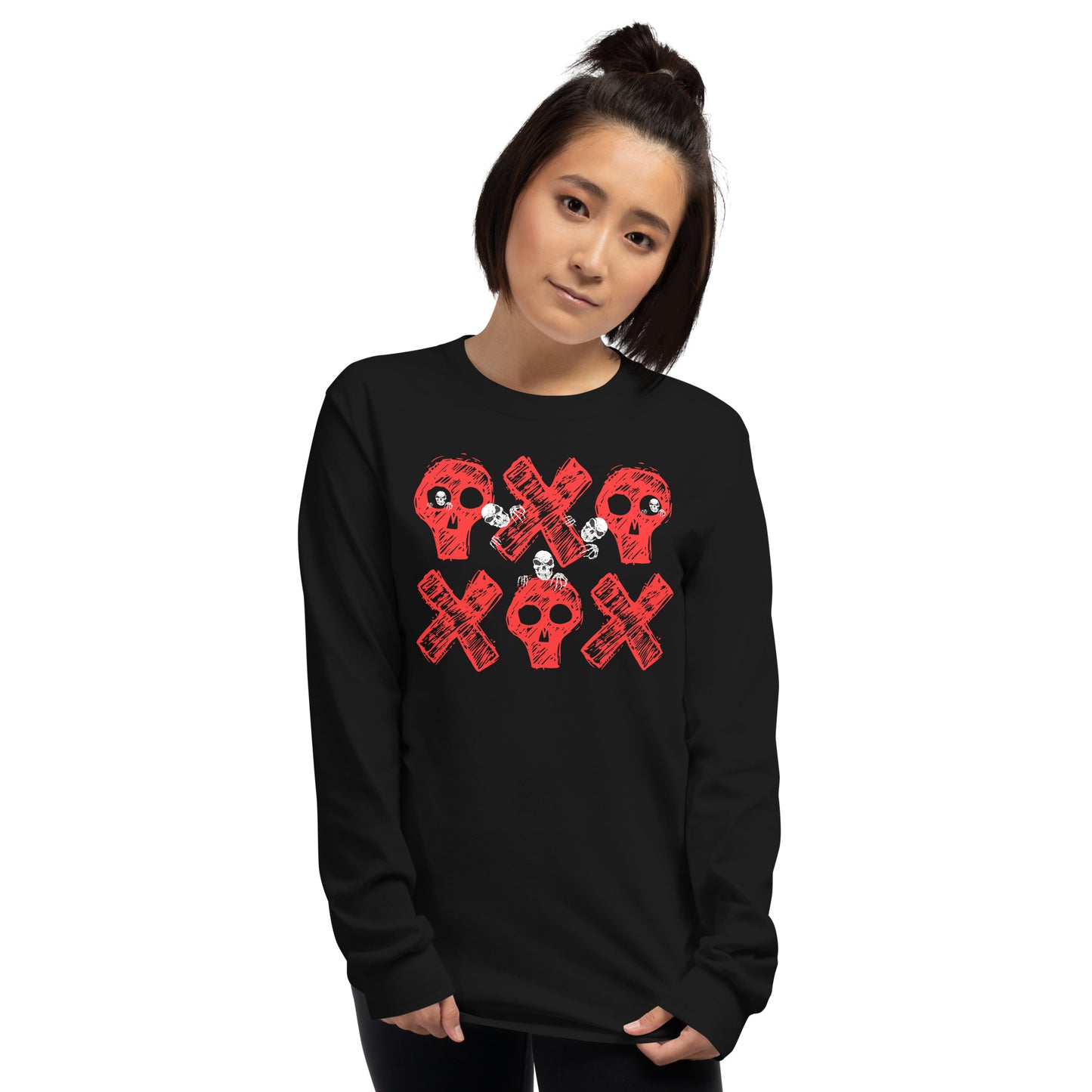 Spooky Show Peek-A-Boo Halloween Ghouls Men's Long Sleeve T-Shirt TeeSpect