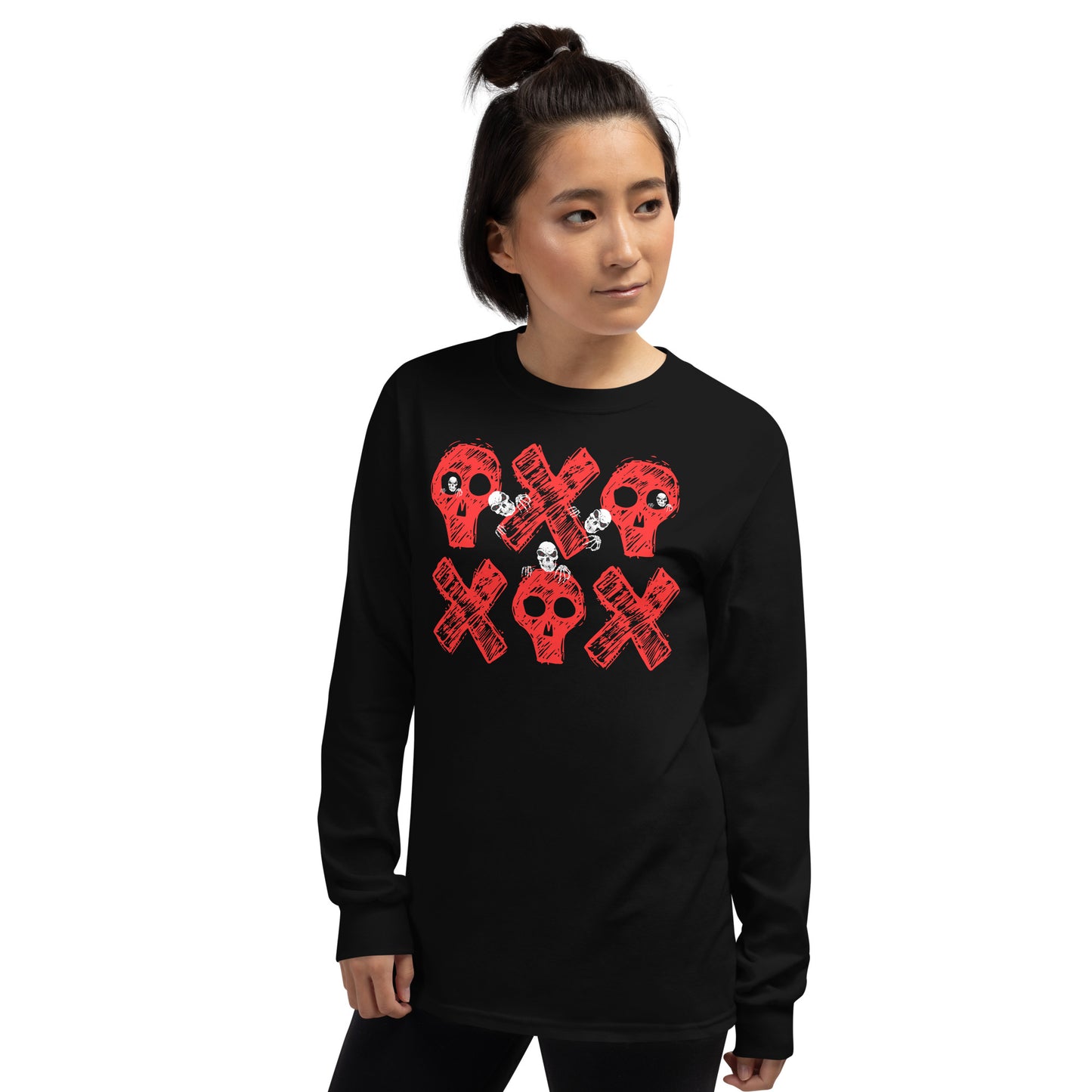 Spooky Show Peek-A-Boo Halloween Ghouls Men's Long Sleeve T-Shirt TeeSpect