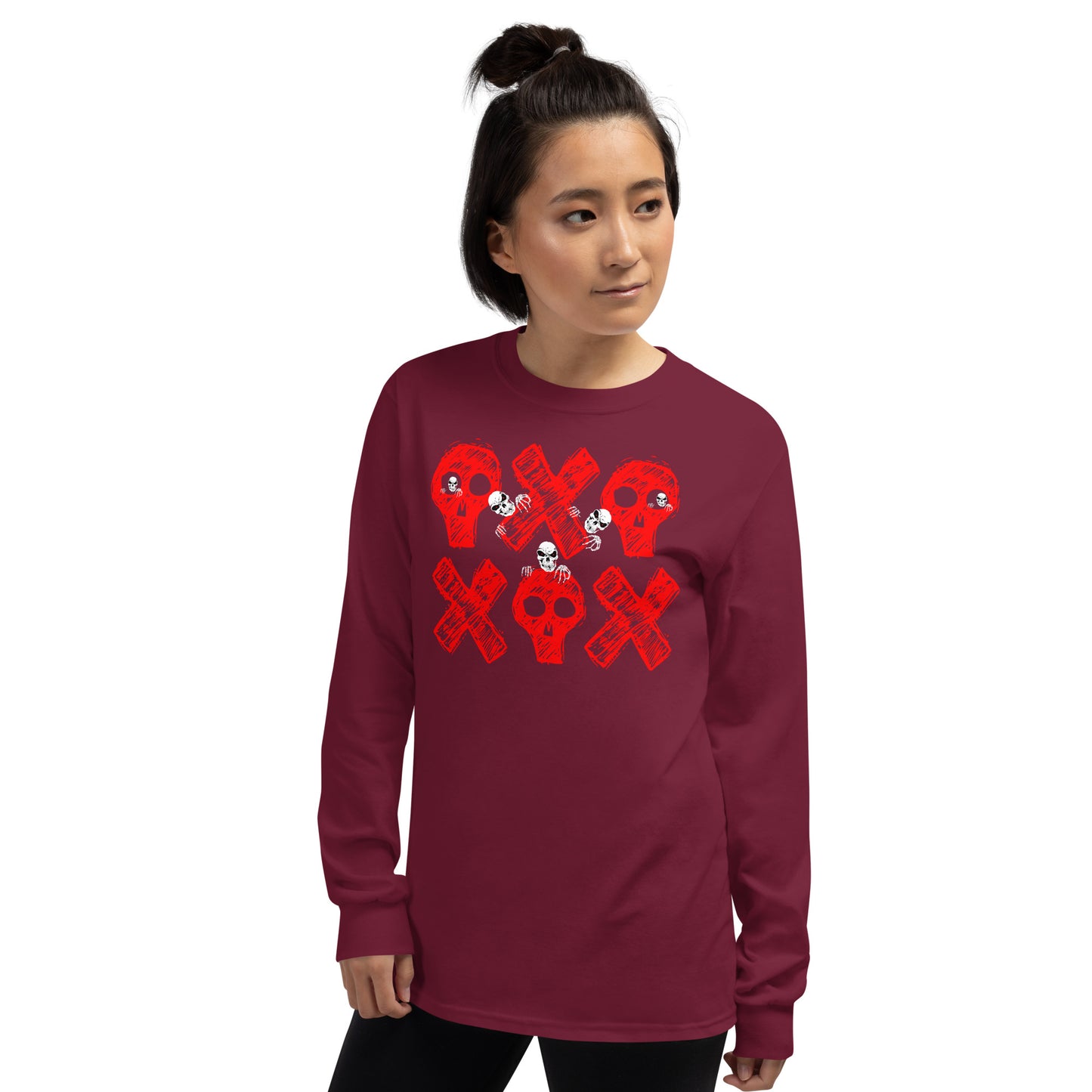 Spooky Show Peek-A-Boo Halloween Ghouls Men's Long Sleeve T-Shirt TeeSpect