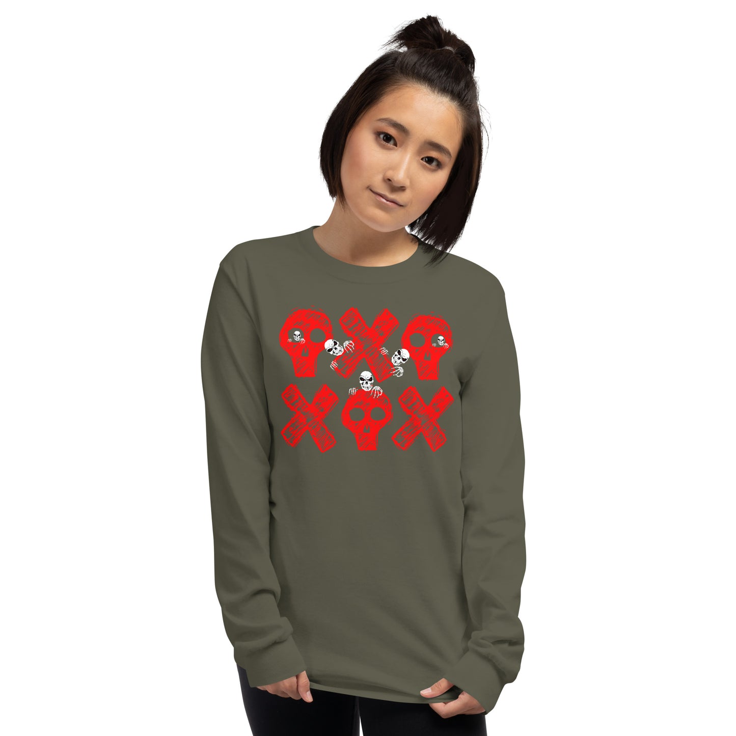 Spooky Show Peek-A-Boo Halloween Ghouls Men's Long Sleeve T-Shirt TeeSpect