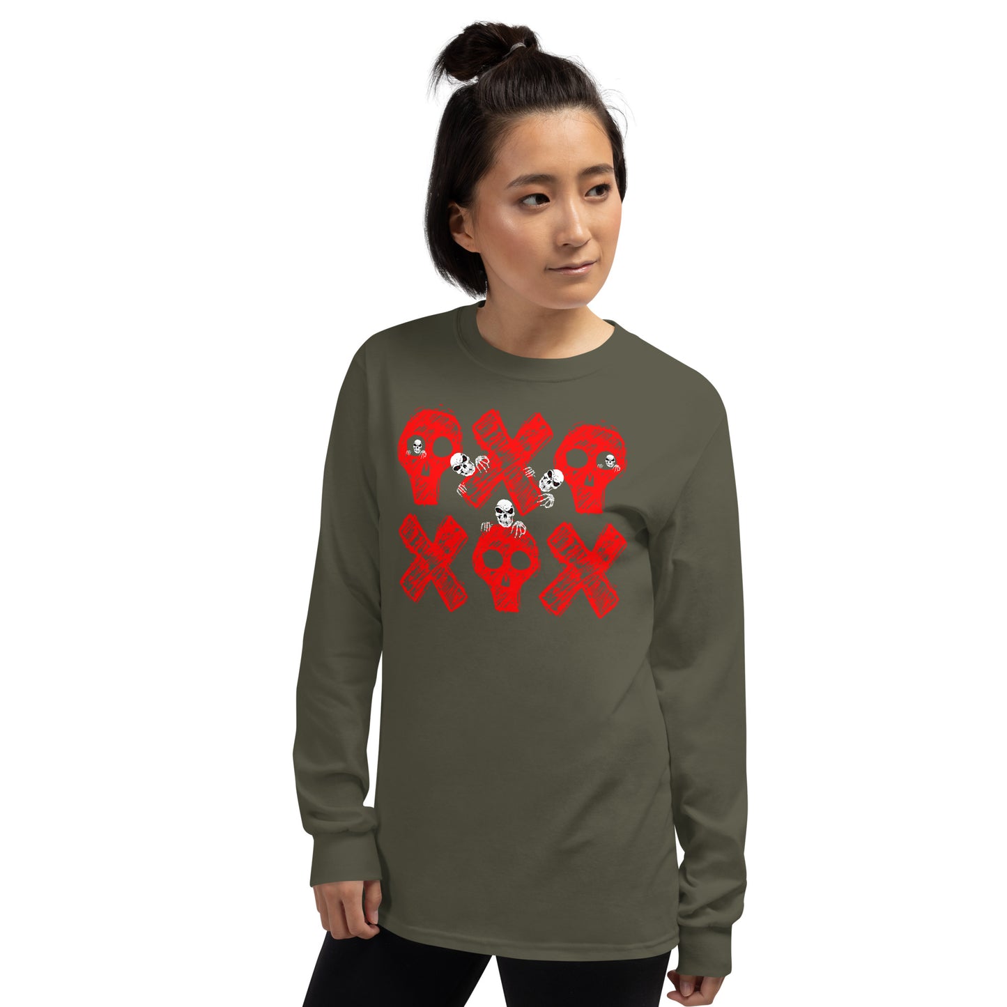 Spooky Show Peek-A-Boo Halloween Ghouls Men's Long Sleeve T-Shirt TeeSpect