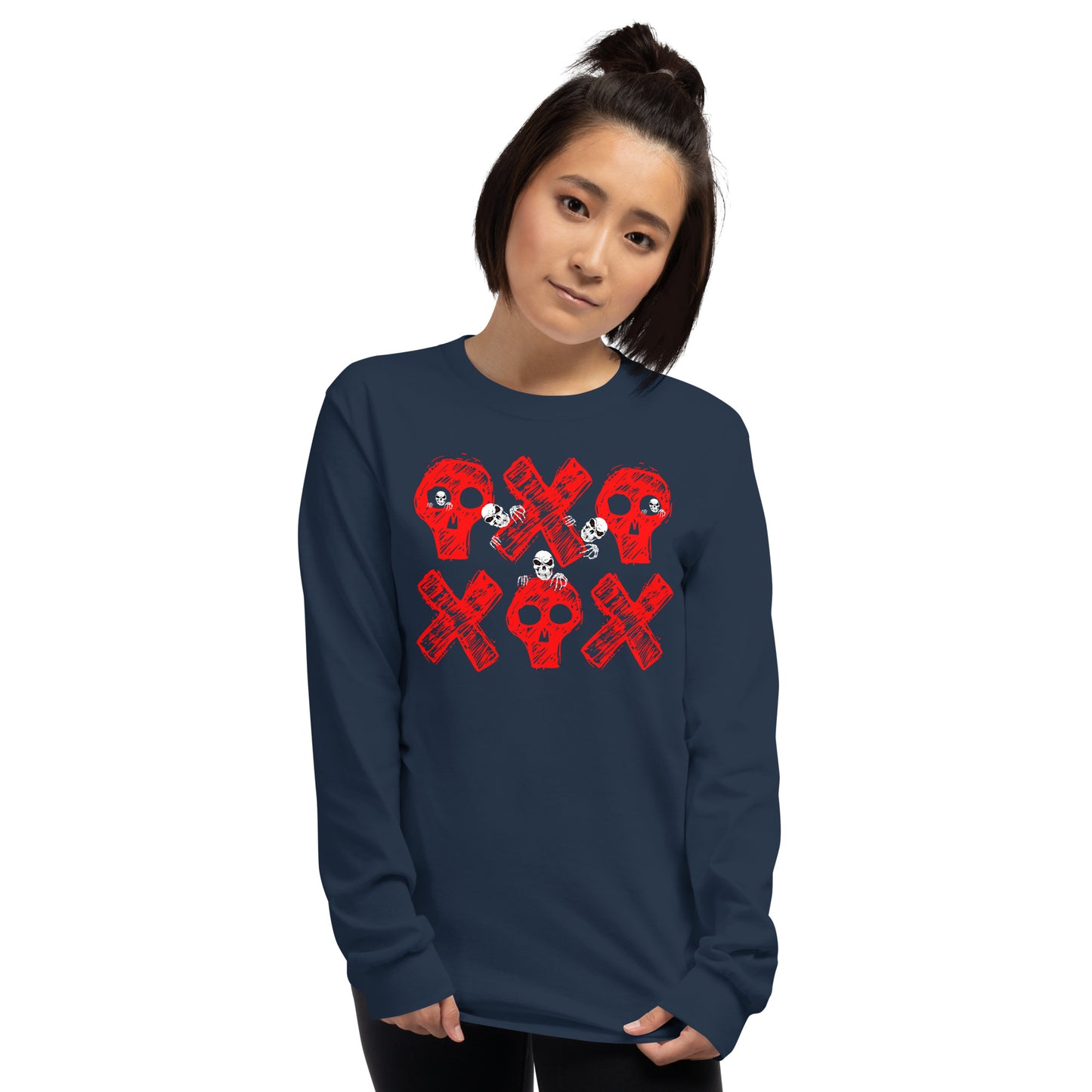 Spooky Show Peek-A-Boo Halloween Ghouls Men's Long Sleeve T-Shirt TeeSpect