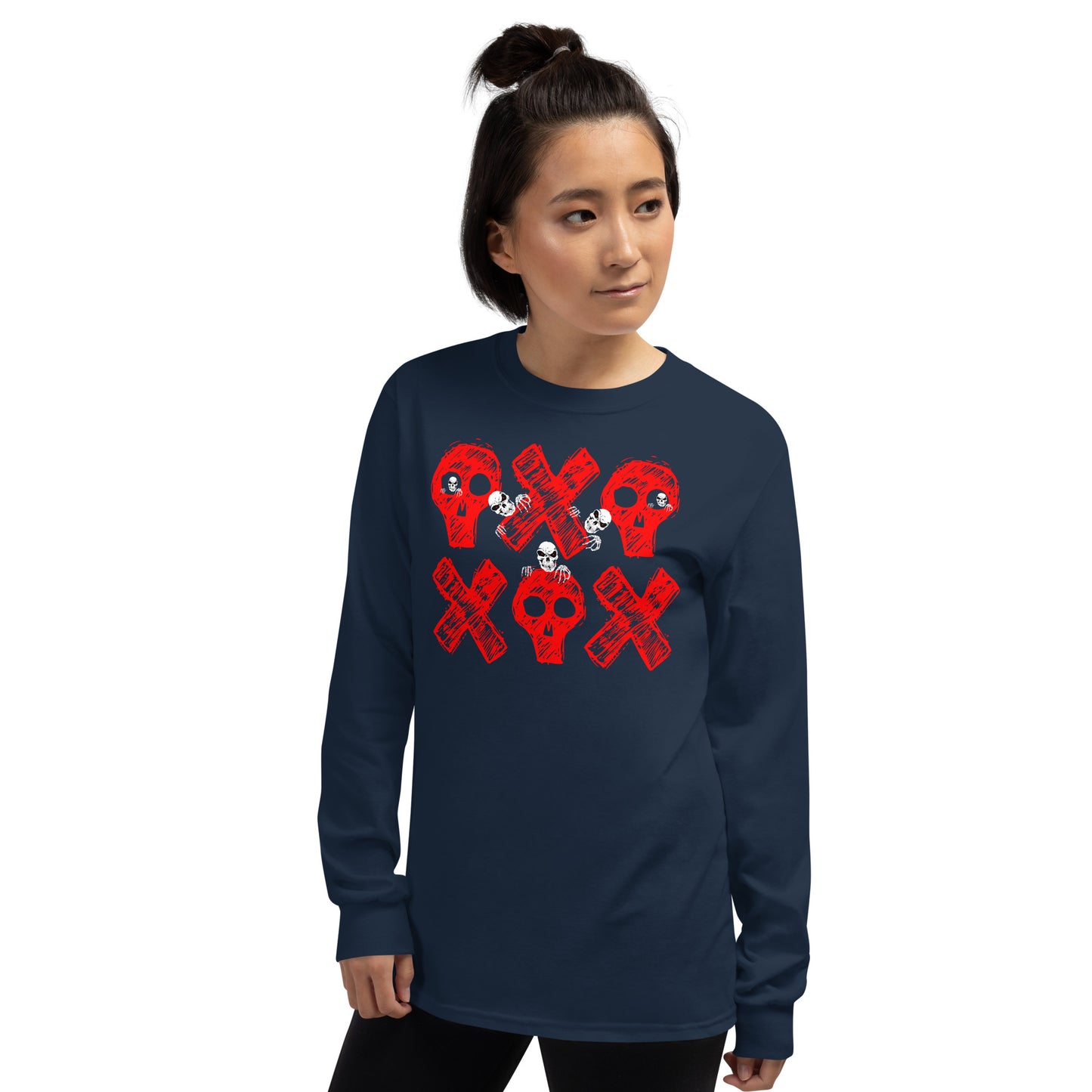 Spooky Show Peek-A-Boo Halloween Ghouls Men's Long Sleeve T-Shirt TeeSpect