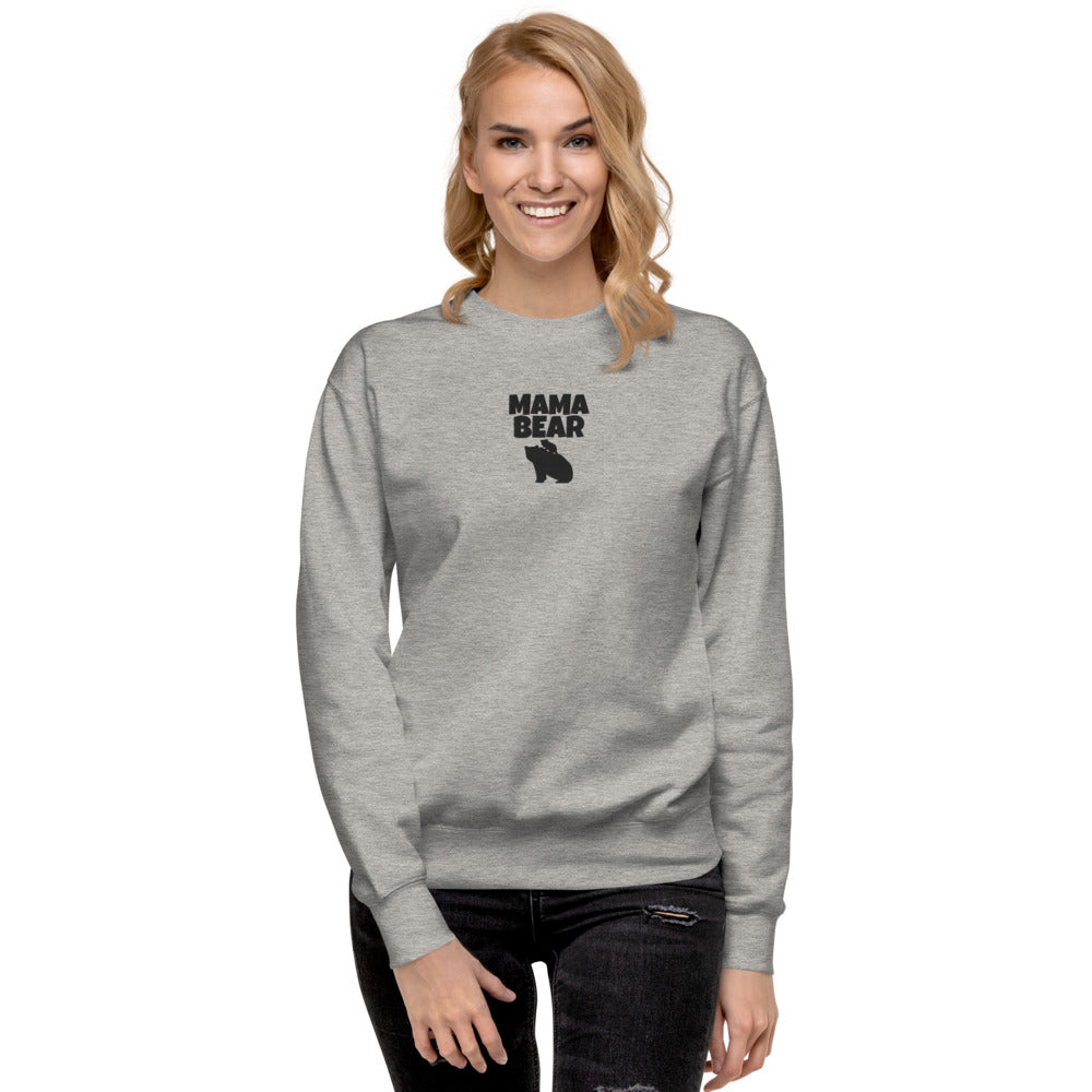 BOLD Mama Bear Embroidered Unisex Fleece Pullover TeeSpect