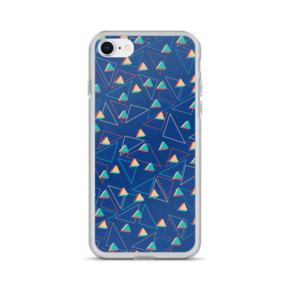 Triangular Candied Blue iPhone Case TeeSpect
