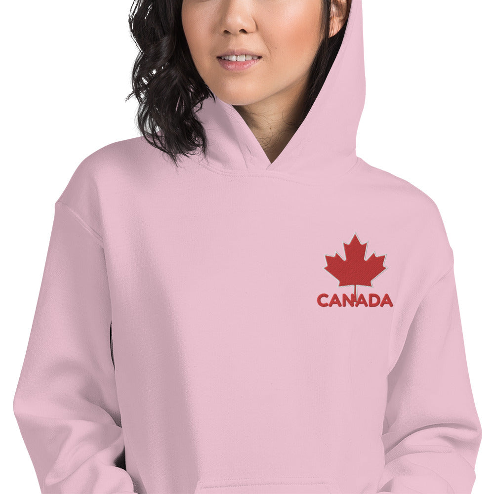 Embroidered CANADA And Maple Leaf Soft, Smooth, And Stylish Heavy Blend Unisex Hoodie TeeSpect