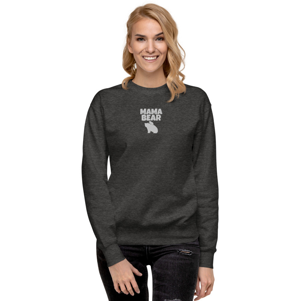 BOLD Mama Bear Embroidered Unisex Fleece Pullover TeeSpect