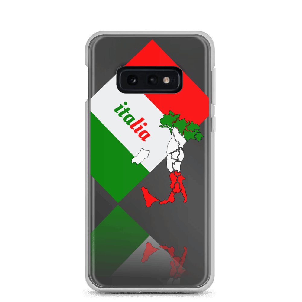 Elegant Italia - Italy Flag And Map Samsung Clear Case TeeSpect