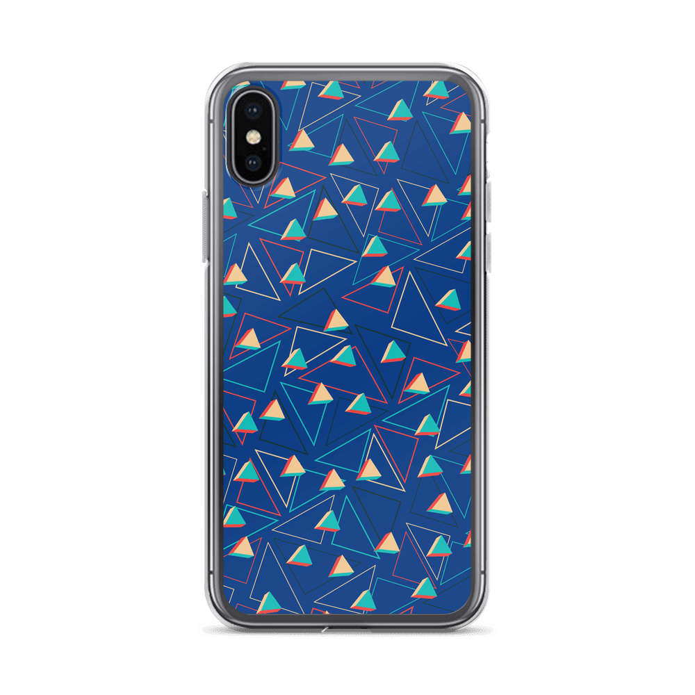 Triangular Candied Blue iPhone Case TeeSpect