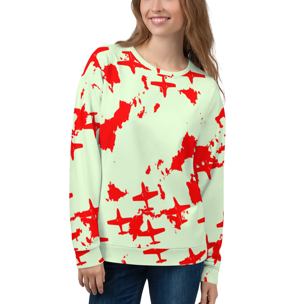 Fighter Plane Squadron Soft Cotton Brushed Fleece Unisex Sweatshirt TeeSpect