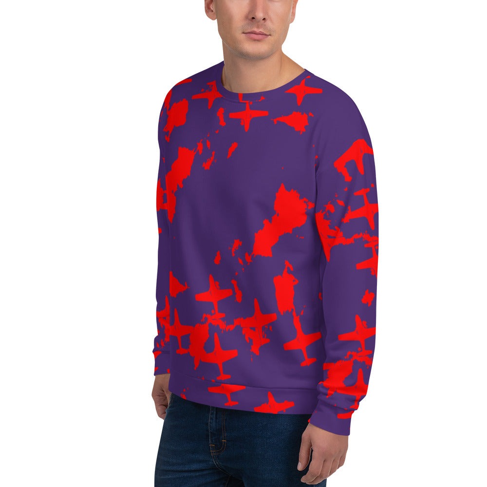 Fighter Plane Squadron Soft Cotton Brushed Fleece Unisex Sweatshirt TeeSpect