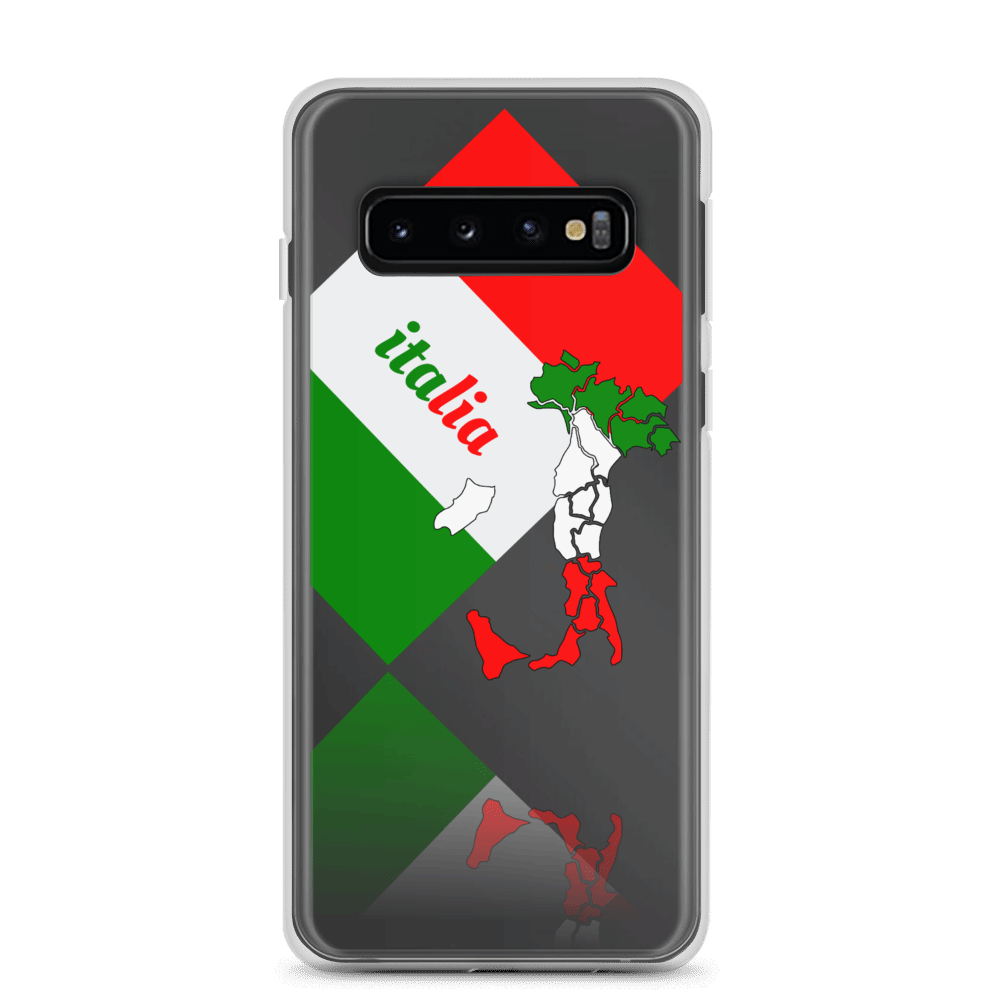 Elegant Italia - Italy Flag And Map Samsung Clear Case TeeSpect