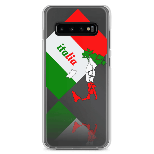 Elegant Italia - Italy Flag And Map Samsung Clear Case TeeSpect