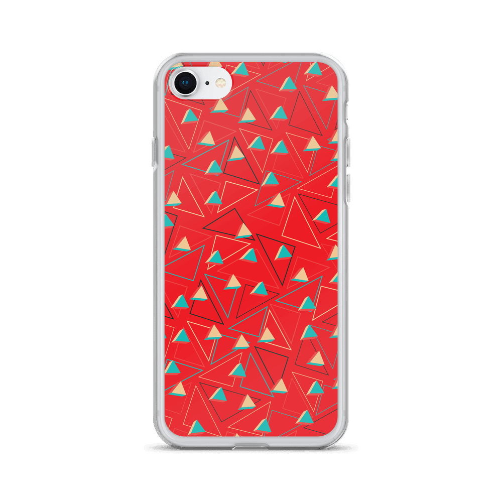 Triangular Candied Red iPhone Case TeeSpect