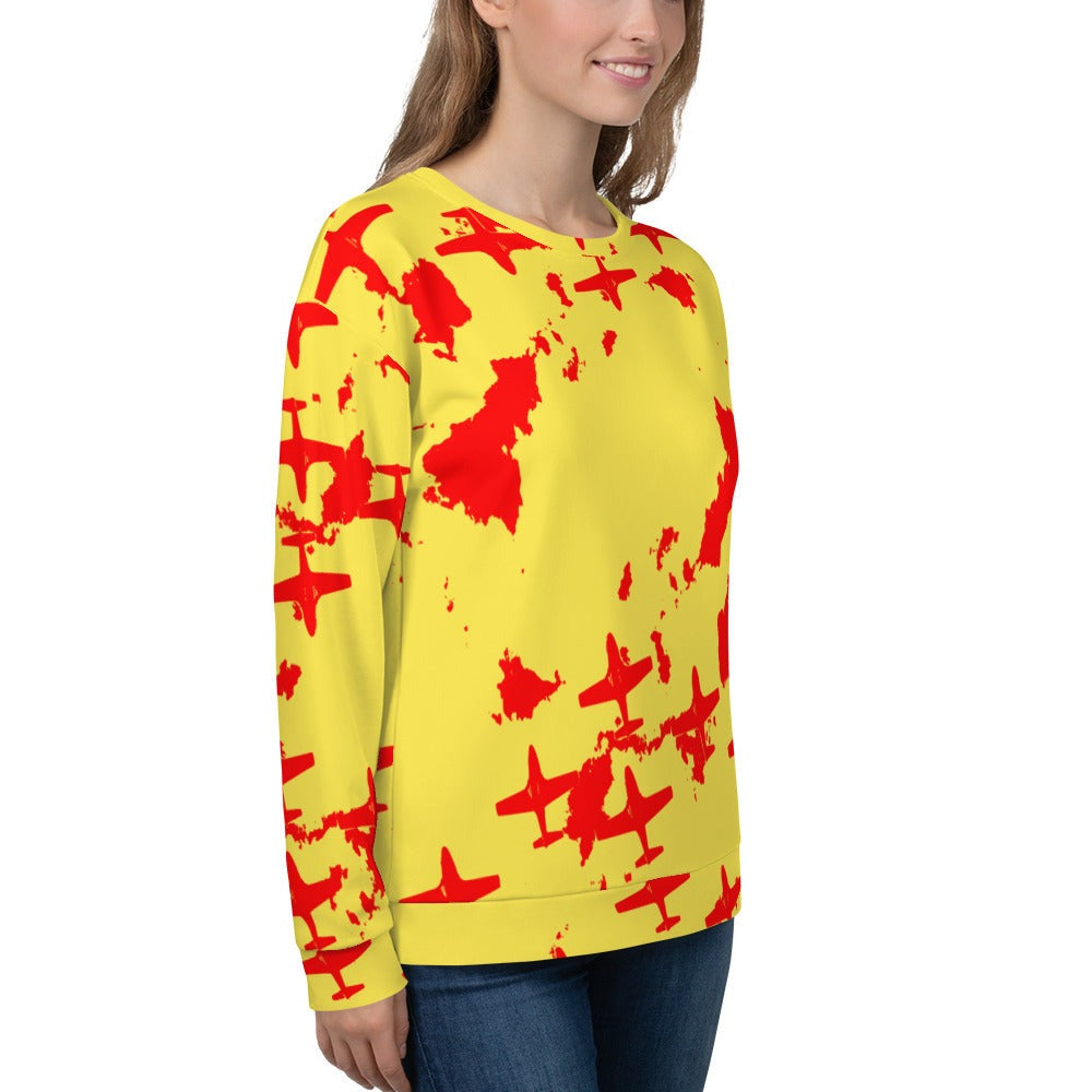 Fighter Plane Squadron Soft Cotton Brushed Fleece Unisex Sweatshirt TeeSpect