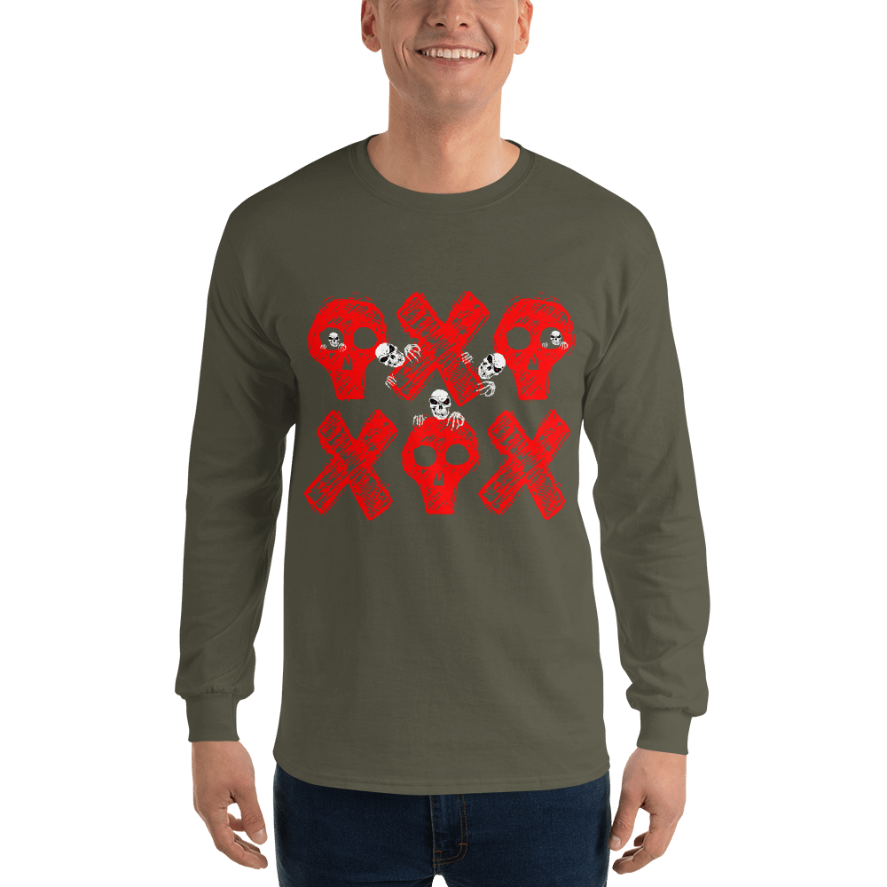 Spooky Show Peek-A-Boo Halloween Ghouls Men's Long Sleeve T-Shirt TeeSpect