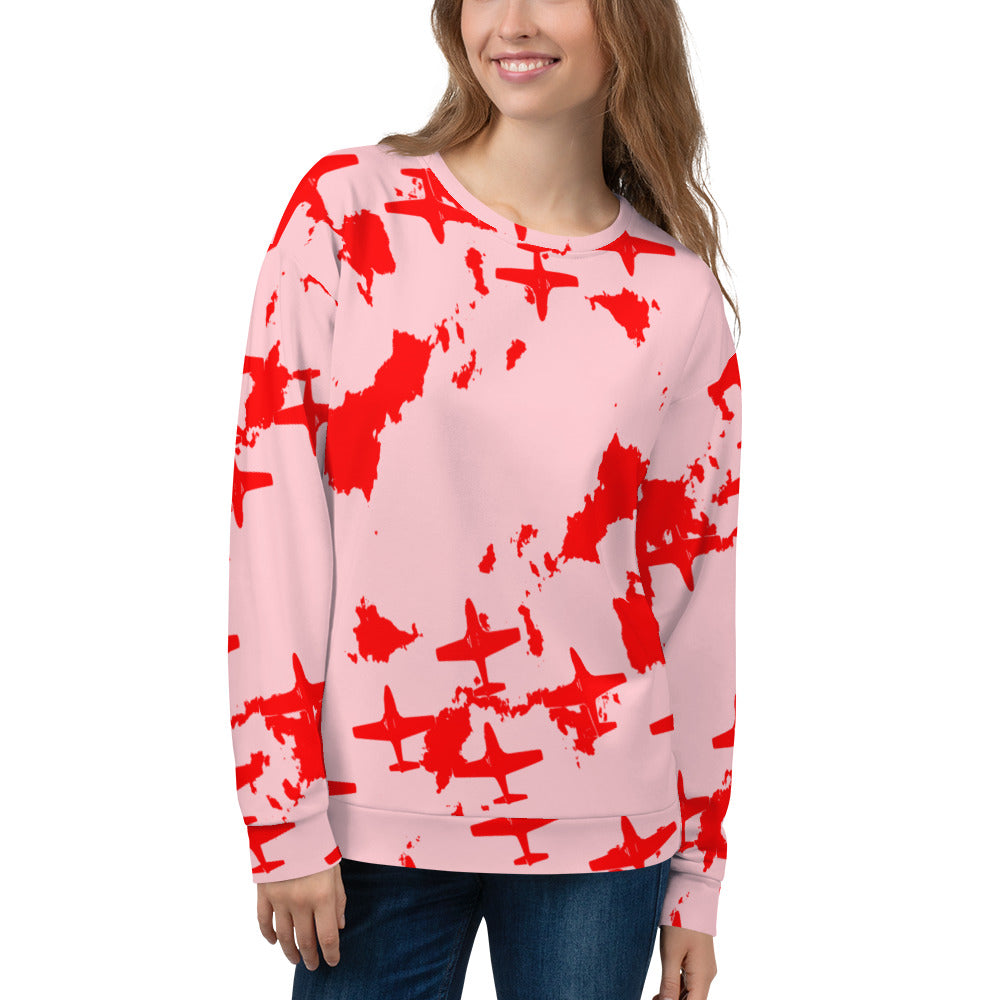 Fighter Plane Squadron Soft Cotton Brushed Fleece Unisex Sweatshirt TeeSpect