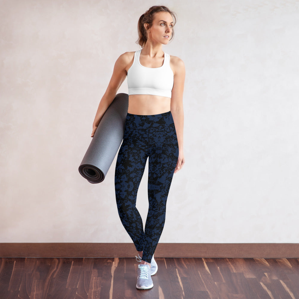 Mid Autumn Leaf Parade Multi Colors Super Soft, Stretchy, Comfortable Yoga Leggings With Pockets TeeSpect