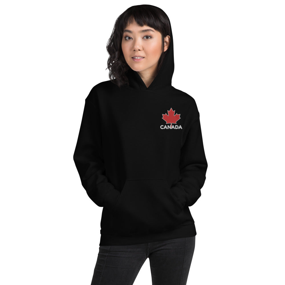 Embroidered CANADA And Maple Leaf Soft, Smooth, And Stylish Heavy Blend Unisex Hoodie TeeSpect