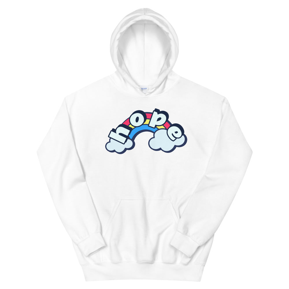 Bubblegum Hope Rainbow Clouds Soft, Smooth, Stylish Unisex Heavy Blend Hoodie TeeSpect