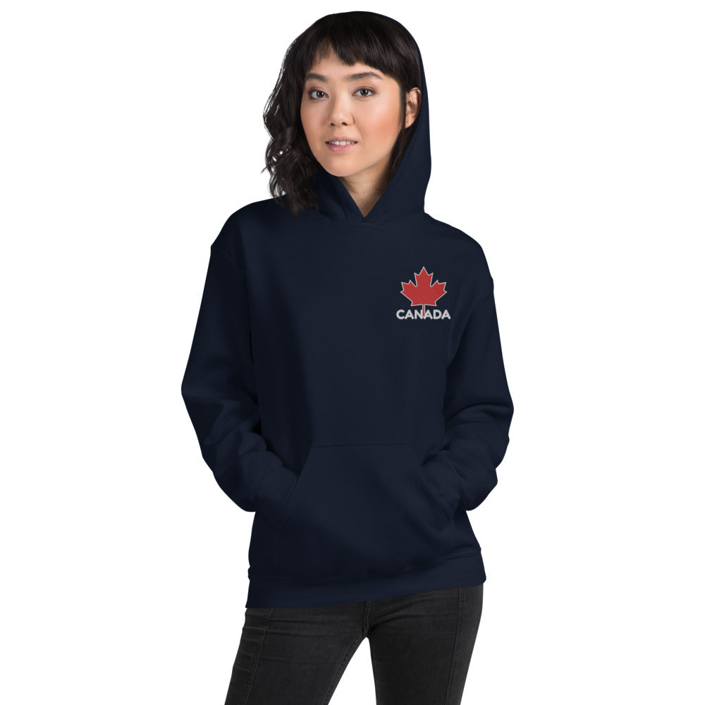 Embroidered CANADA And Maple Leaf Soft, Smooth, And Stylish Heavy Blend Unisex Hoodie TeeSpect
