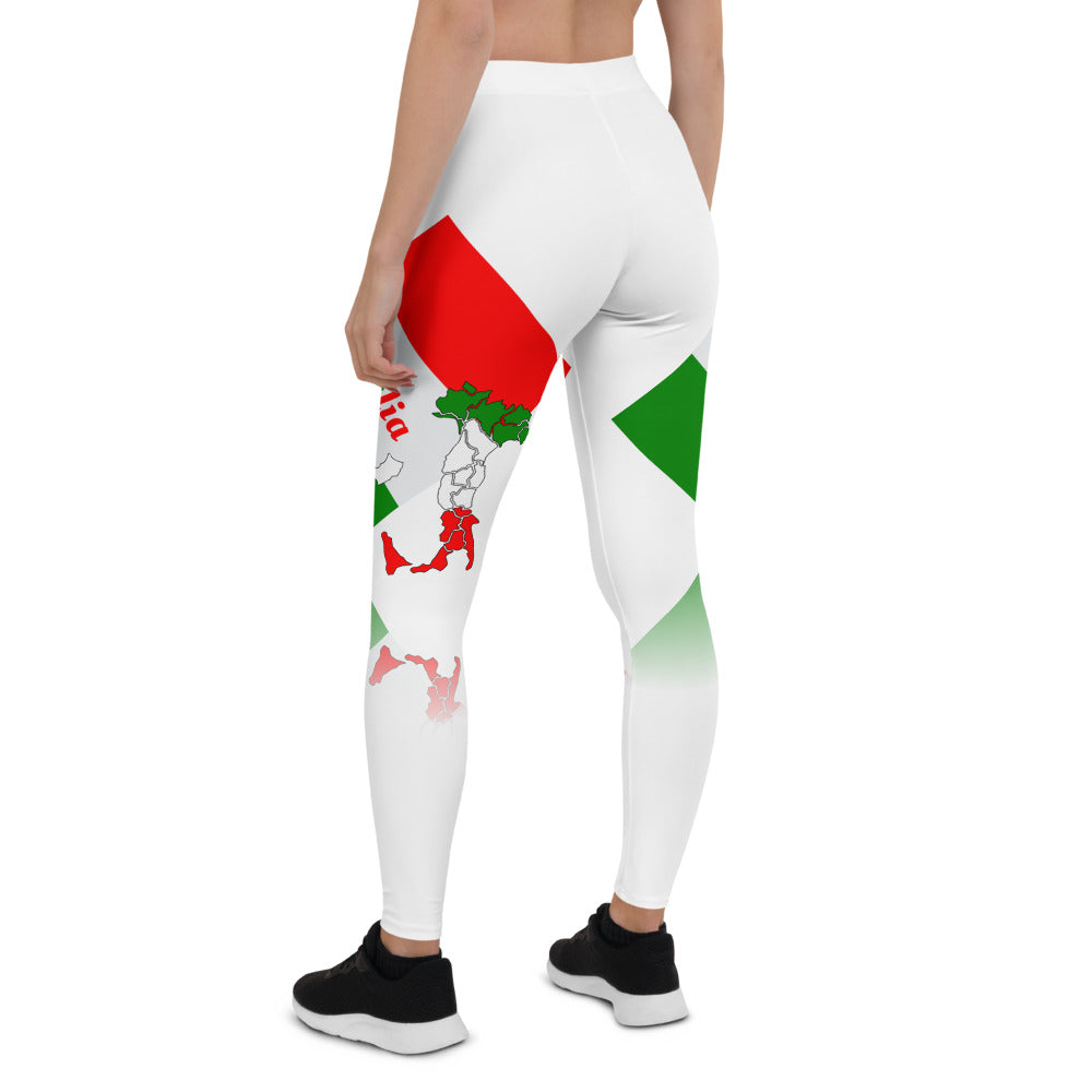 Elegant Italia - Italy Flag And Map Stylish, Durable, Women's Leggings TeeSpect