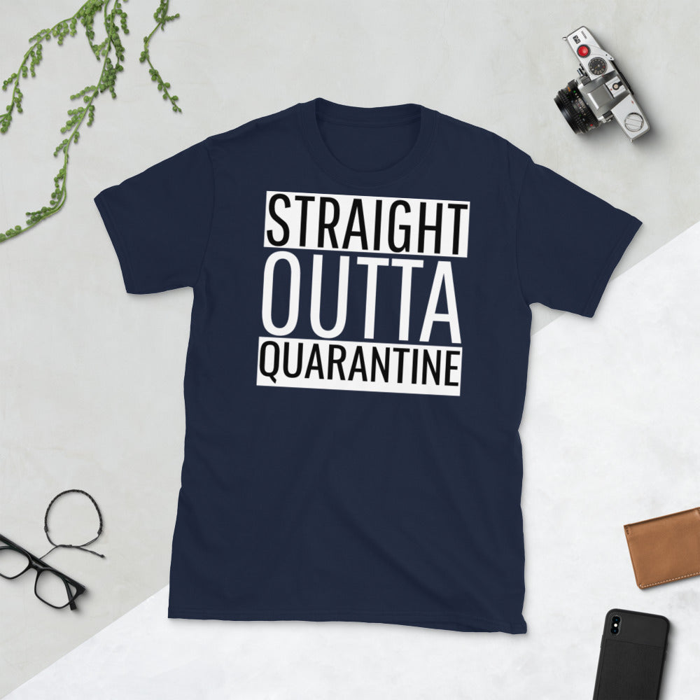 Straight Outta Quarantine Unisex, Soft Cotton, Softstyle Short-Sleeve T-Shirt TeeSpect