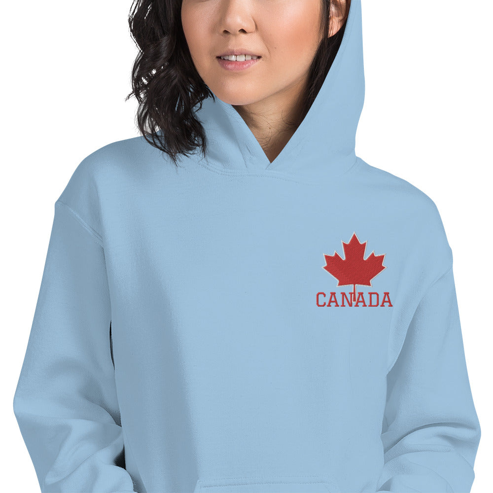 Embroidered CANADA And Maple Leaf Soft, Smooth, And Stylish Heavy Blend Unisex Hoodie TeeSpect