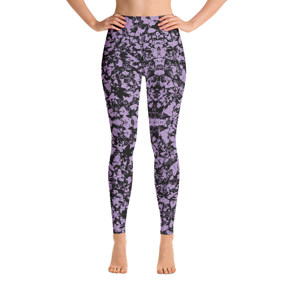 Mid Autumn Leaf Parade Multi Colors Super Soft, Stretchy, Comfortable Yoga Leggings With Pockets TeeSpect