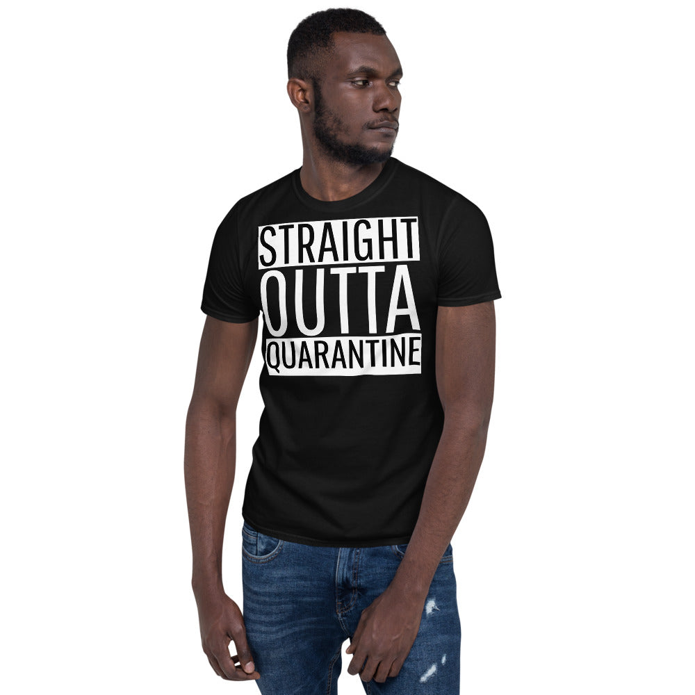 Straight Outta Quarantine Unisex, Soft Cotton, Softstyle Short-Sleeve T-Shirt TeeSpect