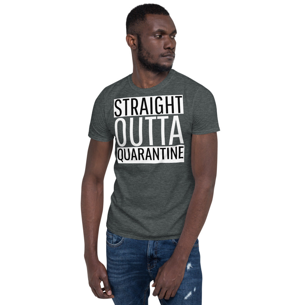 Straight Outta Quarantine Unisex, Soft Cotton, Softstyle Short-Sleeve T-Shirt TeeSpect
