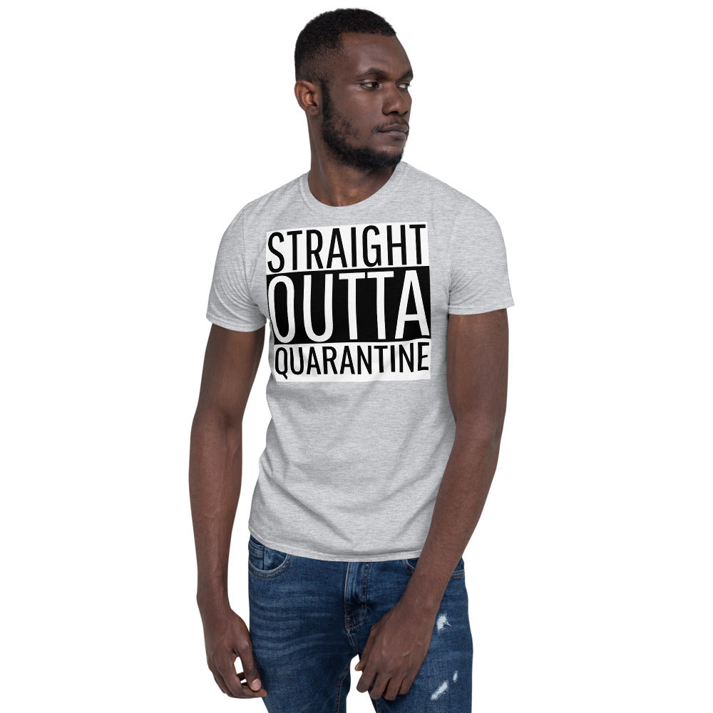 Straight Outta Quarantine Unisex, Soft Cotton, Softstyle Short-Sleeve T-Shirt TeeSpect