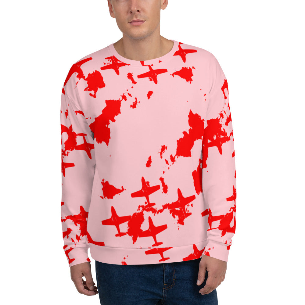 Fighter Plane Squadron Soft Cotton Brushed Fleece Unisex Sweatshirt TeeSpect