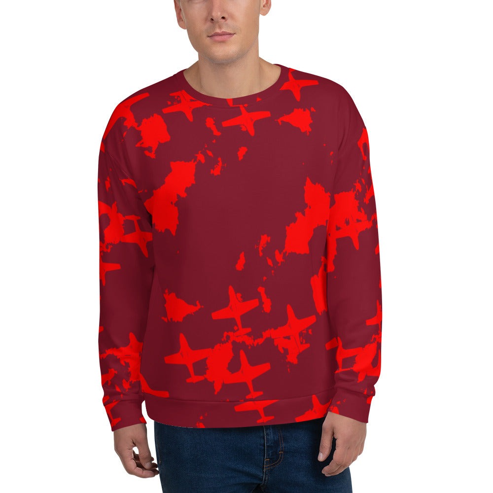 Fighter Plane Squadron Soft Cotton Brushed Fleece Unisex Sweatshirt TeeSpect