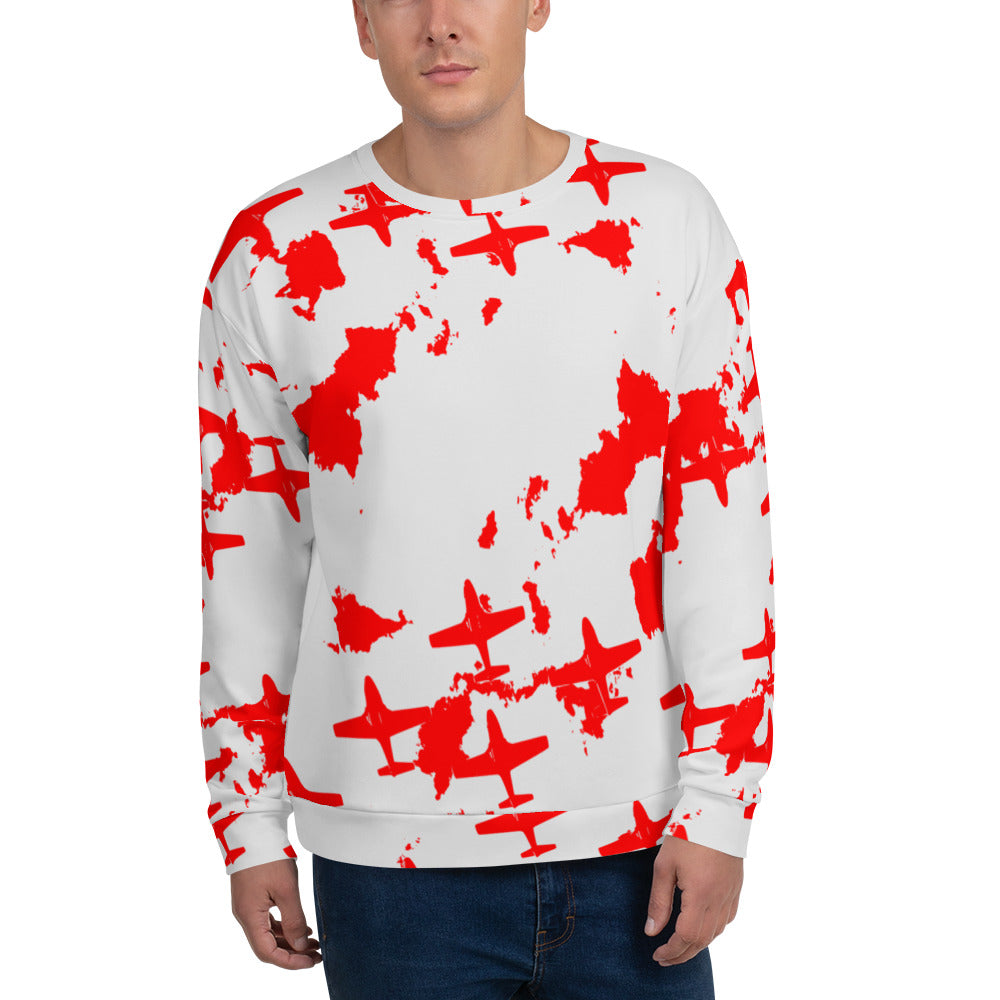 Fighter Plane Squadron Soft Cotton Brushed Fleece Unisex Sweatshirt TeeSpect