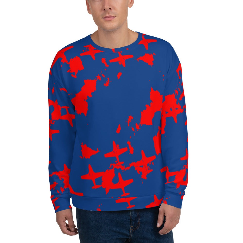 Fighter Plane Squadron Soft Cotton Brushed Fleece Unisex Sweatshirt TeeSpect