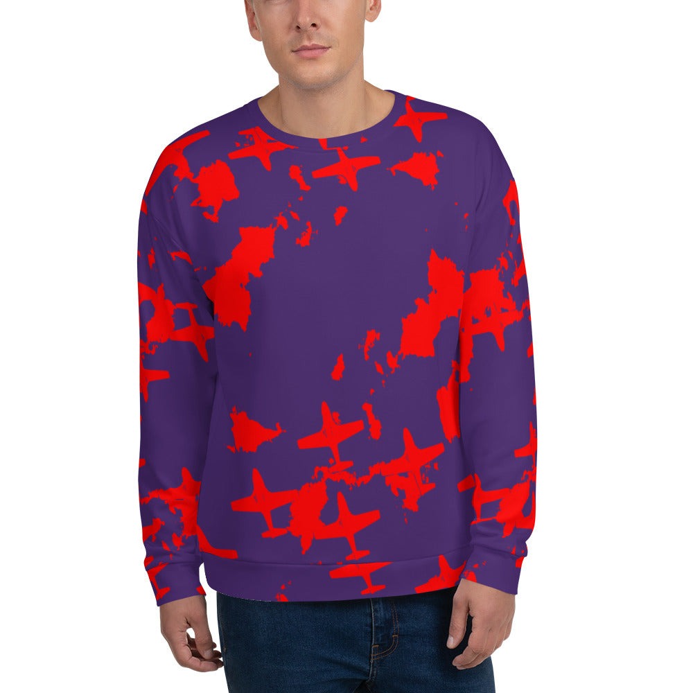 Fighter Plane Squadron Soft Cotton Brushed Fleece Unisex Sweatshirt TeeSpect