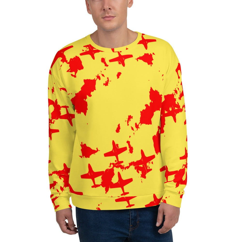 Fighter Plane Squadron Soft Cotton Brushed Fleece Unisex Sweatshirt TeeSpect